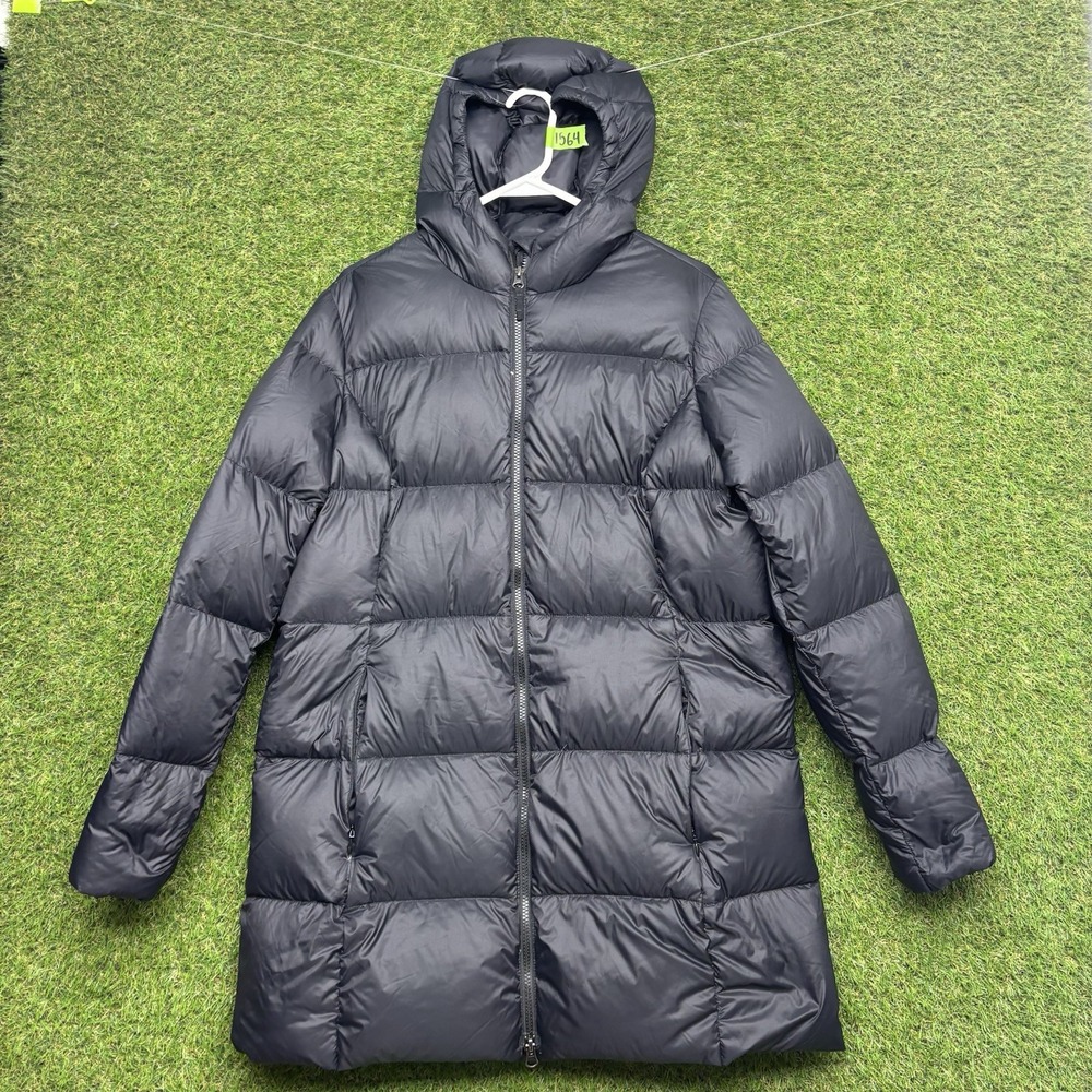 Eddie Bauer Luna Peak Down Parka Jacket Women XL Hooded Puffer 550 Fill Outdoor
